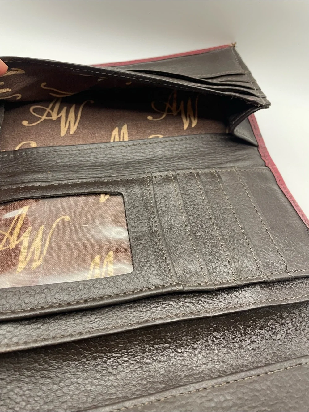 American West Women's Tri-Fold Leather Wallet Billfold for Women